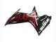 2011-2024 Glossy Black Red Flame Suzuki GSXR 600 / GSXR 750 Motorcycle Fairings