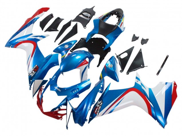 2011-2024 Blue White Red Suzuki GSXR 600 / GSXR 750 Motorcycle Fairings