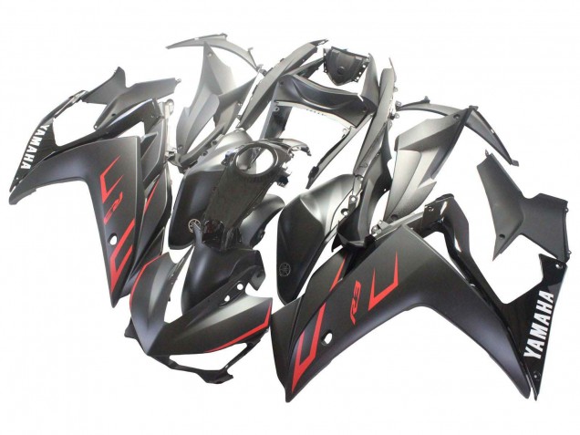 2015-2018 Glossy Black Matte Black Red Yamaha YZF R3/R25 Motorcycle Fairings