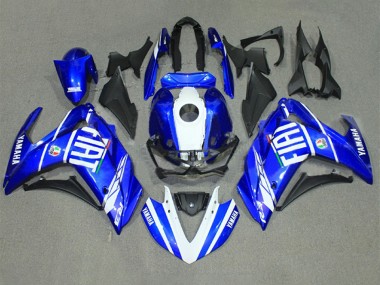 2015-2018 Blue White Fiat Yamaha YZF R3/R25 Motorcycle Fairings