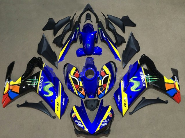 2015-2018 Blue Yellow Red Black Green Monster Yamaha YZF R3/R25 Motorcycle Fairings
