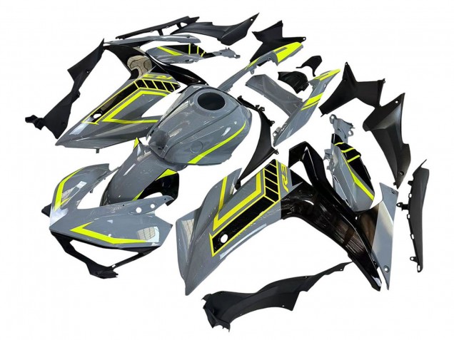 2015-2018 Nardo Grey Neon Yellow Black Yamaha YZF R3/R25 Motorcycle Fairings