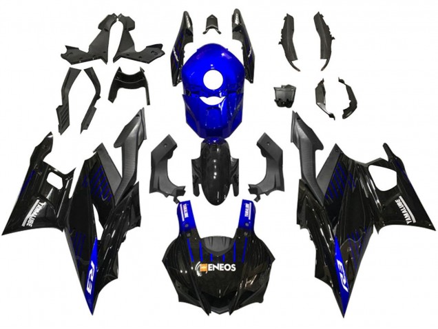 2019-2021 Blue Black Carbon Fiber ENEOS Yamalube Yamaha YZF R3/R25 Motorcycle Fairings
