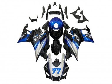 2019-2021 Silver Blue Black 77 Yamaha YZF R3/R25 Motorcycle Fairings