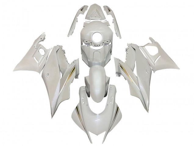 2019-2021 White Gold Yamaha YZF R3/R25 Motorcycle Fairings