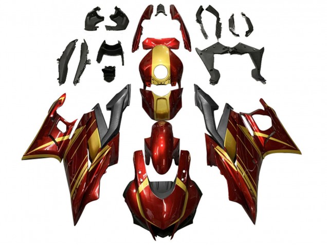 2019-2021 Red Gold Matte Black Yamaha YZF R3/R25 Motorcycle Fairings