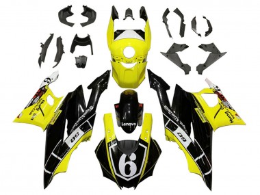 2019-2021 Yellow White Glossy Black Lenovo 6 Yamaha YZF R3/R25 Motorcycle Fairings