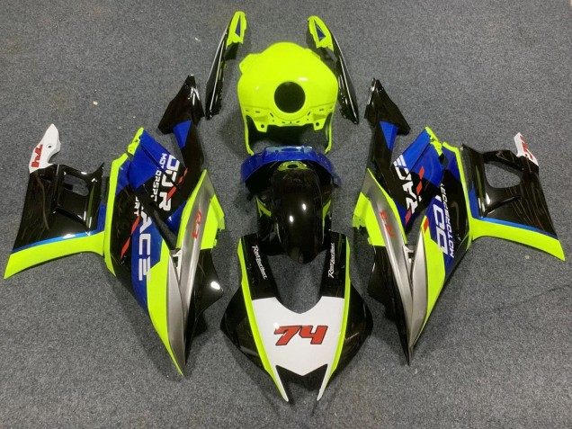 2022-2024 Neon Green Blue Glossy Black 74 Yamaha YZF R3/R25 Motorcycle Fairings