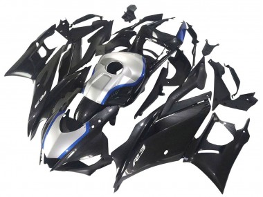 2022-2024 Black Carbon Fiber Style Silver Blue Yamaha YZF R3/R25 Motorcycle Fairings