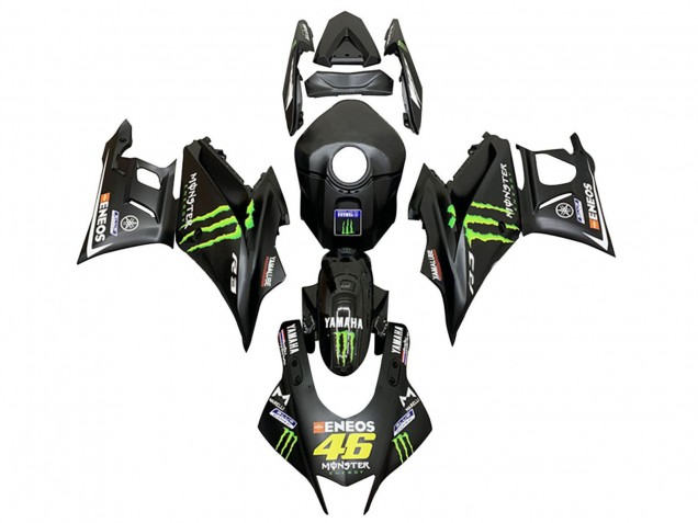 2022-2024 Black Green Monster ENEOS 46 Yamaha YZF R3/R25 Motorcycle Fairings