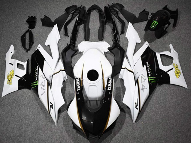 2022-2024 White Black Green Monster Yamaha YZF R3/R25 Motorcycle Fairings