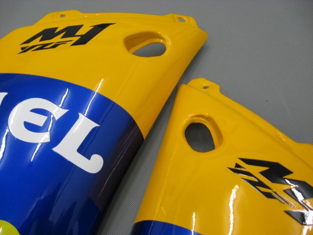 2000-2001 White Yellow Blue Motul Camel Yamaha YZF 1000 R1 Motorcycle Fairings