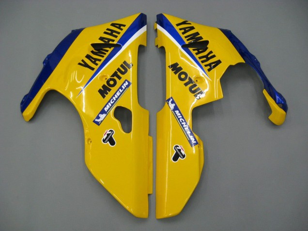 2000-2001 White Yellow Blue Motul Camel Yamaha YZF 1000 R1 Motorcycle Fairings