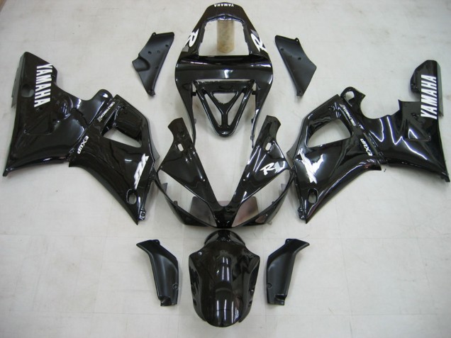 2000-2001 Glossy Black White Decal Yamaha YZF 1000 R1 Motorcycle Fairings