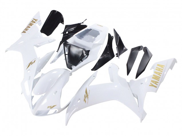 2002-2003 White Gold Decals Yamaha YZF 1000 R1 Motorcycle Fairings