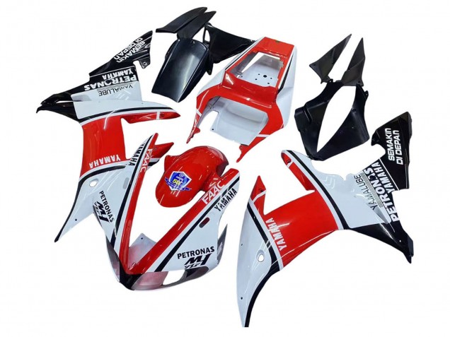 2002-2003 White Red Black Petronas Yamaha YZF 1000 R1 Motorcycle Fairings
