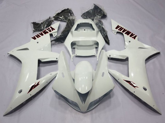 2002-2003 Pearl White Black Yamaha YZF 1000 R1 Motorcycle Fairings