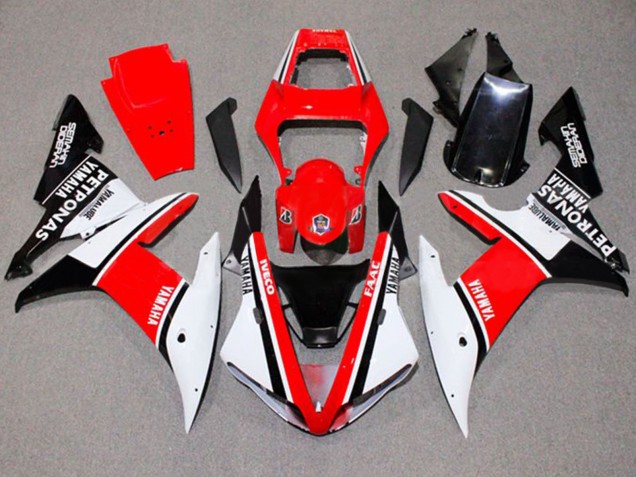 2002-2003 White Red Black Yamalube Petronas Yamaha YZF 1000 R1 Motorcycle Fairings