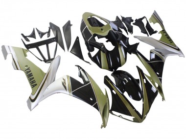 2004-2006 Light Gold White Glossy Black Yamaha YZF 1000 R1 Motorcycle Fairings