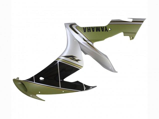 2004-2006 Light Gold White Glossy Black Yamaha YZF 1000 R1 Motorcycle Fairings