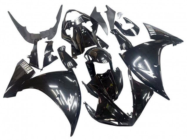 2009-2011 Glossy Black White Decal Yamaha YZF 1000 R1 Motorcycle Fairings