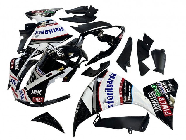 2009-2011 Glossy Black White Red Volvo Fimer Yamalube 87 Yamaha YZF 1000 R1 Motorcycle Fairings