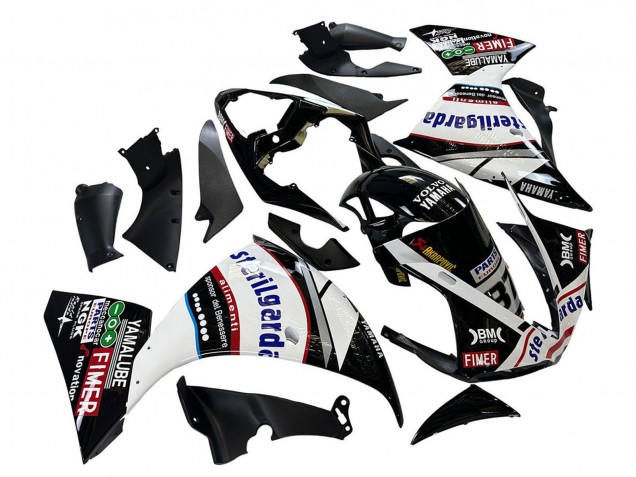 2009-2011 Glossy Black White Red Volvo Fimer Yamalube 87 Yamaha YZF 1000 R1 Motorcycle Fairings