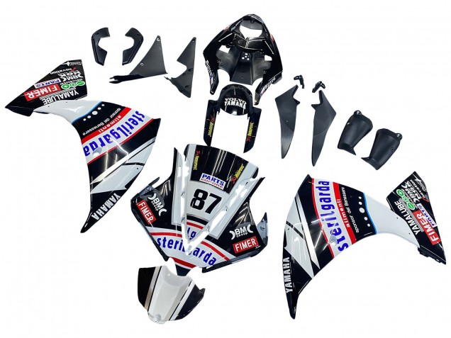 2012-2014 Glossy Black White Red Fimer Yamalube Sterilgarda 87 Yamaha YZF 1000 R1 Motorcycle Fairings