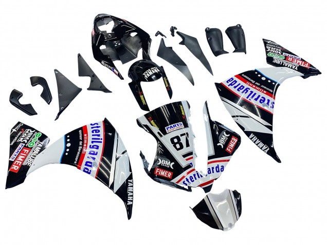 2012-2014 Glossy Black White Red Fimer Yamalube Sterilgarda 87 Yamaha YZF 1000 R1 Motorcycle Fairings