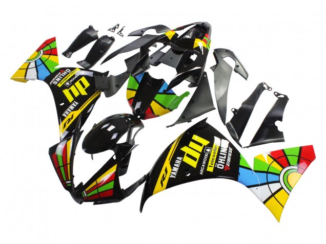 2012-2014 Glossy Black Yellow Green Blue Red Color Wheel Yamaha YZF 1000 R1 Motorcycle Fairings
