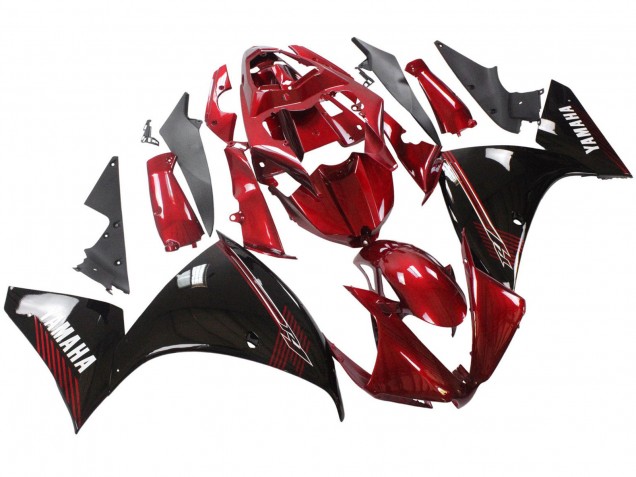2012-2014 Red Glossy Black Yamaha YZF 1000 R1 Motorcycle Fairings