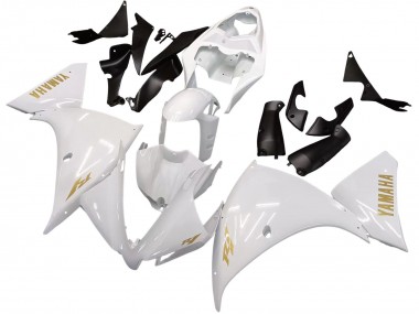 2012-2014 White Gold Decals Yamaha YZF 1000 R1 Motorcycle Fairings