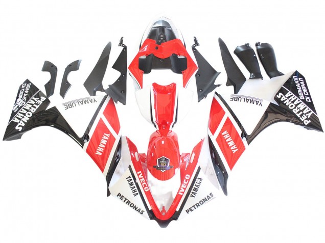 2012-2014 White Red Glossy Black Petronas Yamaha YZF 1000 R1 Motorcycle Fairings