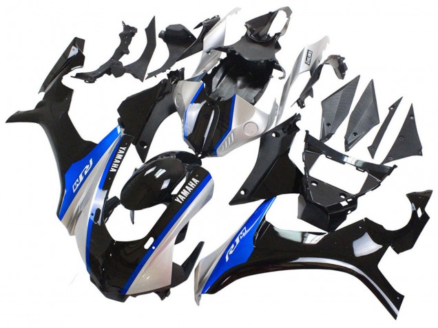 2015-2019 Silver Blue Glossy Black Yamaha YZF 1000 R1 Motorcycle Fairings