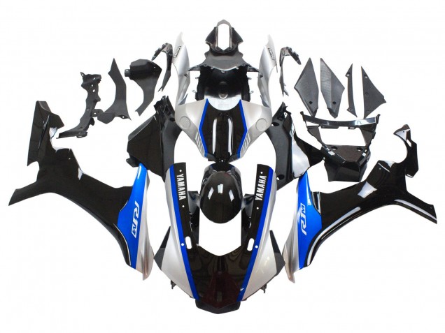 2015-2019 Silver Blue Glossy Black Yamaha YZF 1000 R1 Motorcycle Fairings