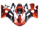 1998-2002 Orange Matte Black Yamaha YZF 600 R6 Motorcycle Fairings