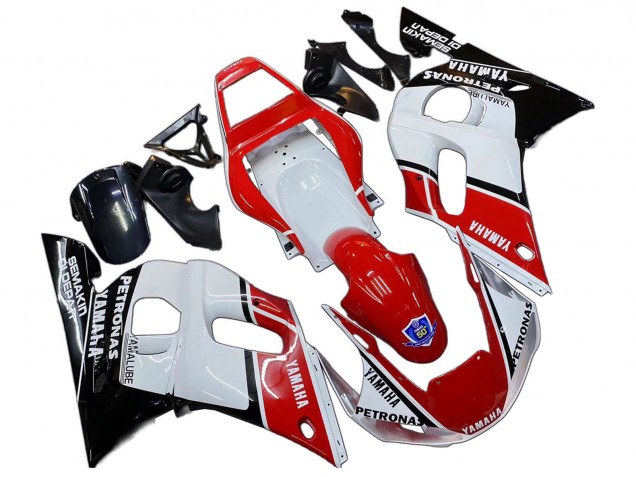 1998-2002 White Red Black Petronas Yamalube 50th Yamaha YZF 600 R6 Motorcycle Fairings