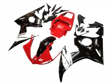 2003-2004 Red White Glossy Black Yamaha YZF R6 Motorcycle Fairings