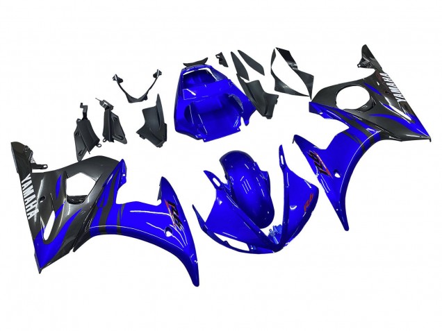 2006-2009 Blue Black Yamaha YZF R6S Motorcycle Fairings