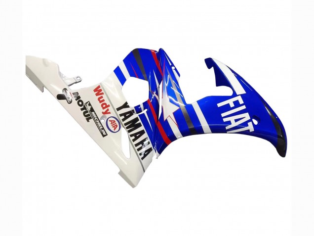 2003-2004 White Blue Fiat Motul Kastinee Yamaha YZF R6 Motorcycle Fairings