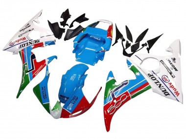 2003-2004 White Blue Green Red Kastinee Dunlop Motul Yamaha YZF R6 Motorcycle Fairings