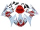 2006-2009 White Red Lucky Strike Motul Yamaha YZF R6S Motorcycle Fairings