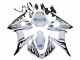 2006-2009 White with Dark Black Flame Yamaha YZF R6S Motorcycle Fairings