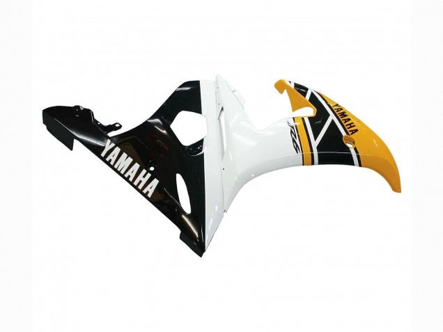 2006-2009 Yellow White Glossy Black Yamaha YZF R6S Motorcycle Fairings