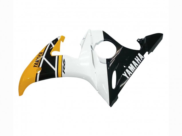 2006-2009 Yellow White Glossy Black Yamaha YZF R6S Motorcycle Fairings