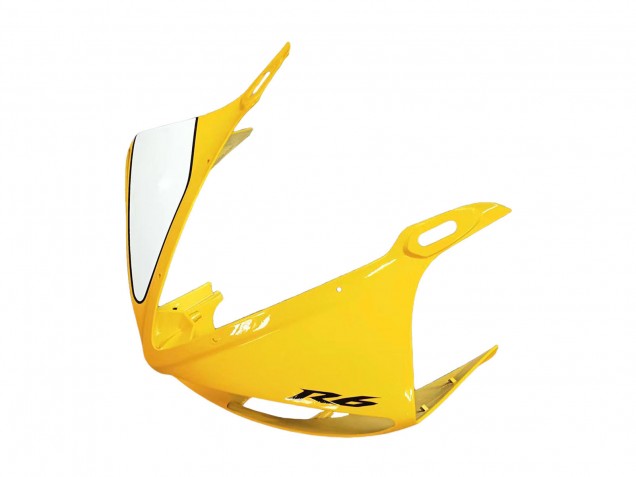 2006-2009 Yellow White Glossy Black Yamaha YZF R6S Motorcycle Fairings
