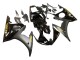 2003-2004 Glossy Black Matte Black Gold Decals Yamaha YZF R6 Motorcycle Fairings