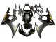 2006-2009 Glossy Black Matte Black Gold Decals Yamaha YZF R6S Motorcycle Fairings