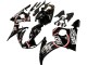 2003-2004 Glossy Black Red White Lucky Strike Motul Yamaha YZF R6 Motorcycle Fairings