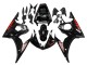 2006-2009 Glossy Black Red Yamaha YZF R6S Motorcycle Fairings